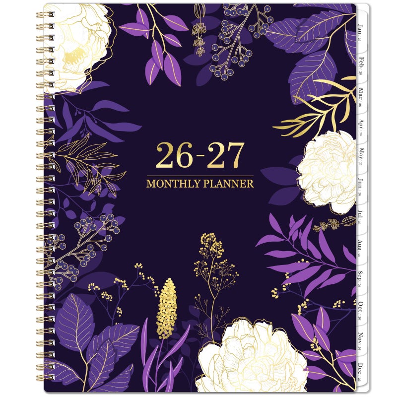 Indeme 2026-2027 Monthly Planner - 2 Year Monthly Planner/Calendar 2026-2027, Jan 2026 - Dec 2027, 11"" x 9"", 24 Months, Tabs, Back Pocket, Holidays, Twin-Wire Binding, Note Pages - Image 1